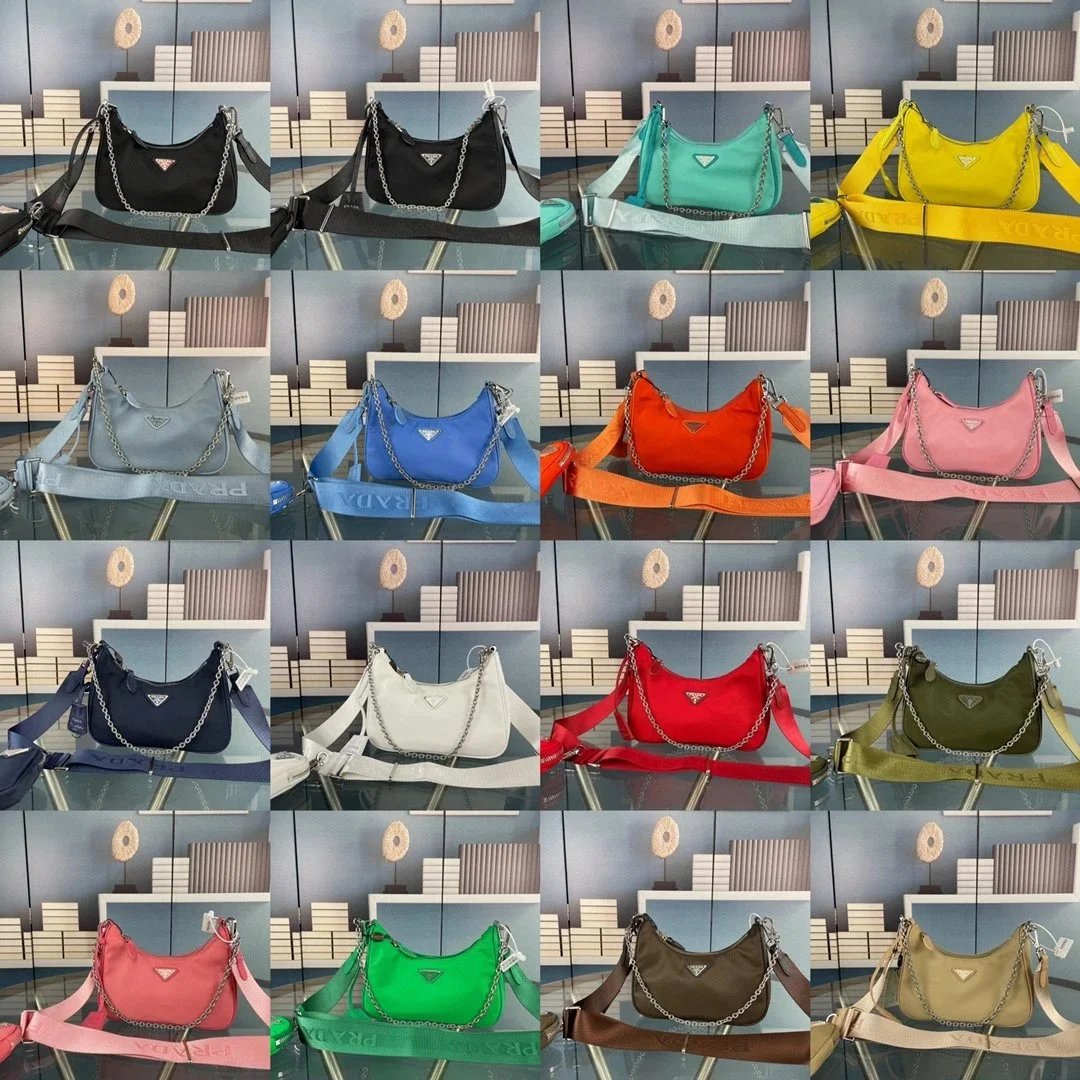 Prada Multi-Color Chain Shoulder Bag