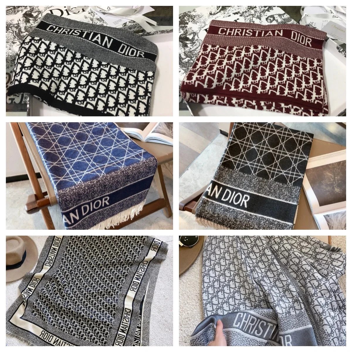 Christian Dior Scarf in Various Colors and Patterns