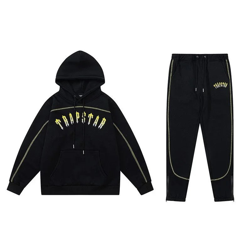 Trapstar Black Hoodie and Sweatpants Set