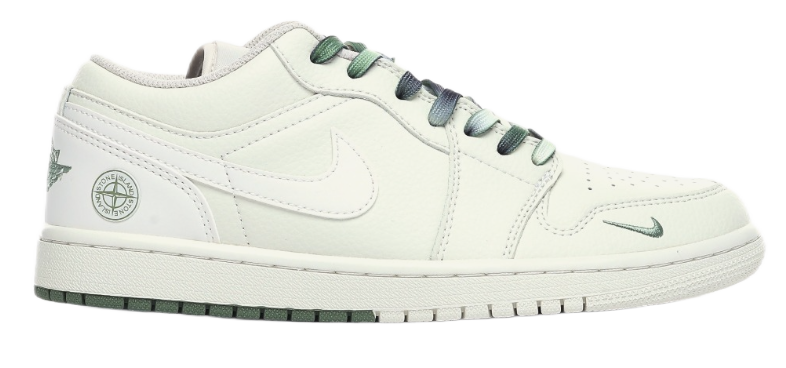 Nike x A Bathing Ape Air Jordan 1 Low 'Bapesta' Navy Beige Sneakers - 16