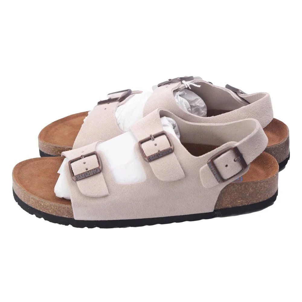 Beige Suede Sandals