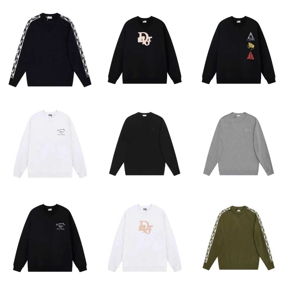 Dior Black Long Sleeve Crewneck Sweater