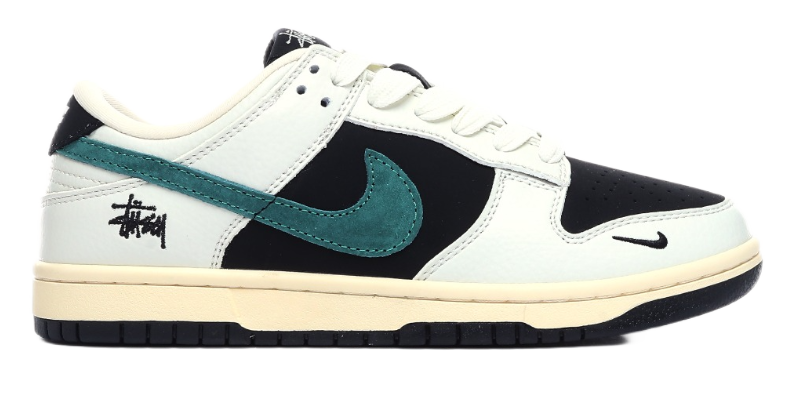Nike x A Bathing Ape Air Jordan 1 Low 'Bapesta' Navy Beige Sneakers - 25