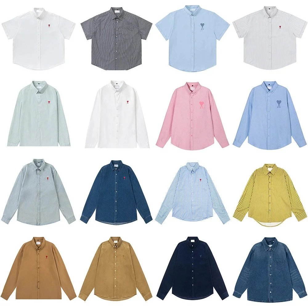 Ami Paris Color Block Button-Up Shirts