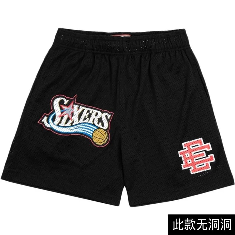 Mitchell & Ness Black Sixers Shorts