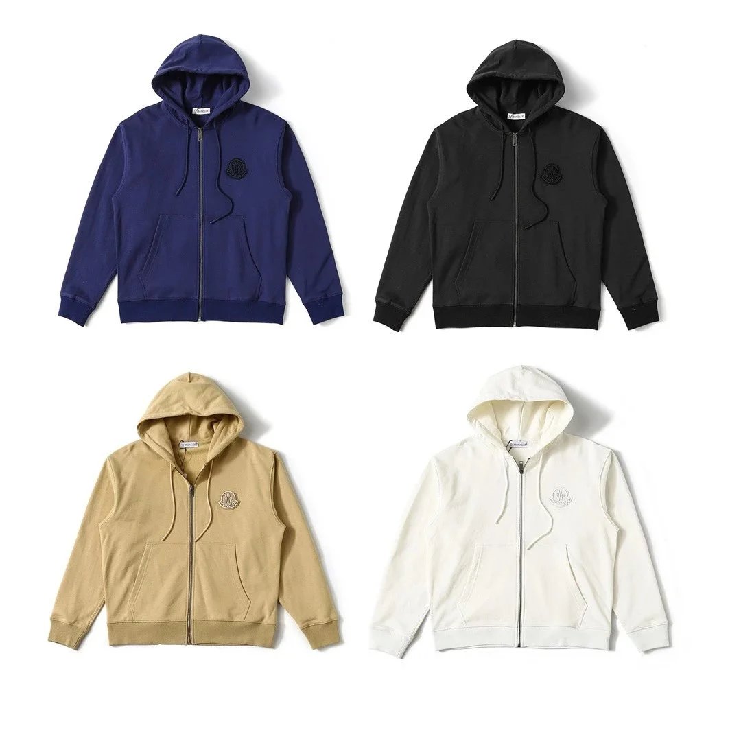 Moncler Blue Black Beige White Zip-Up Hoodies