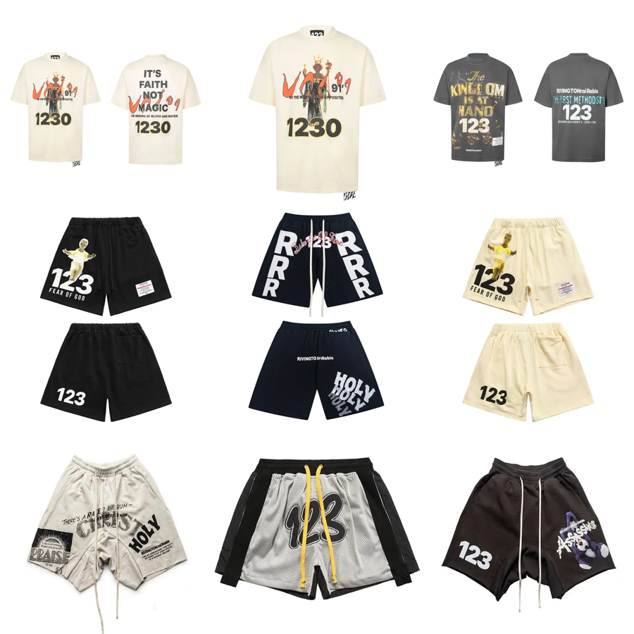 1230 Black and White Graphic Shorts Set