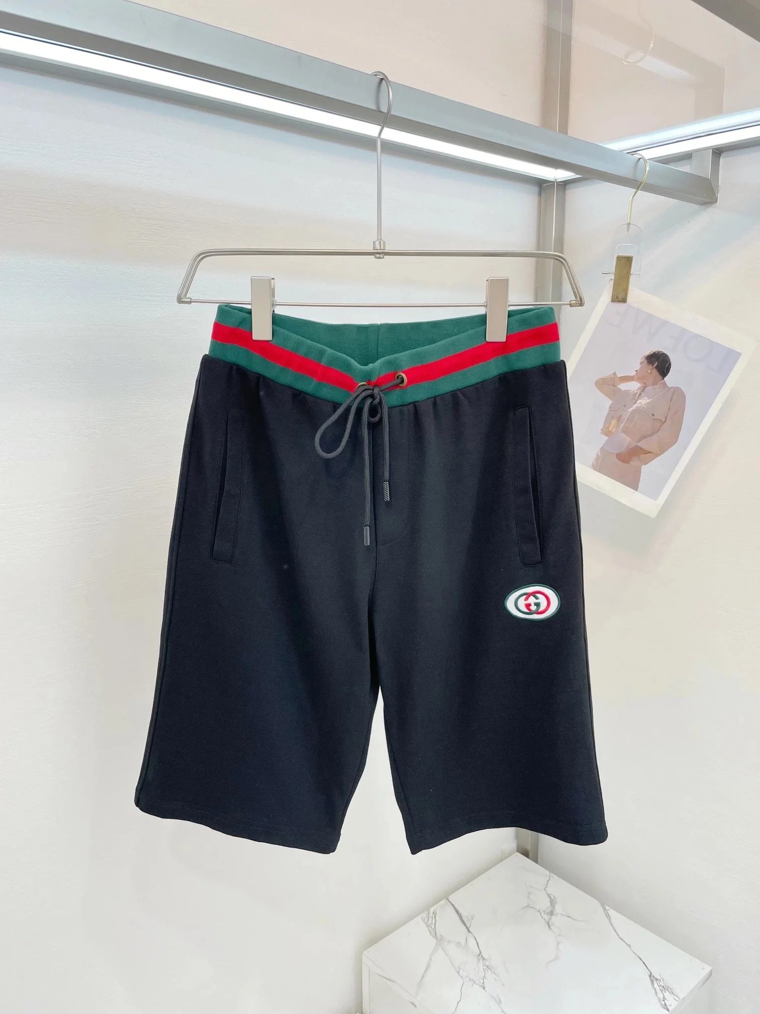 Gucci Black Drawstring Shorts