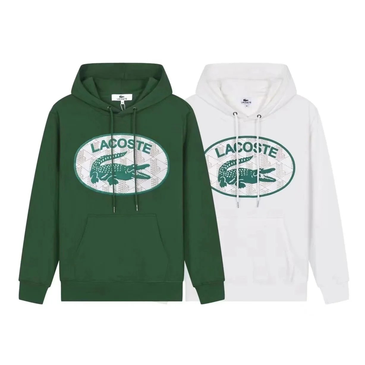 Lacoste Green and White Hoodies