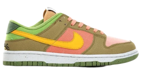 Nike Dunk Low Pastel Green Pink Blue Sneakers - 26