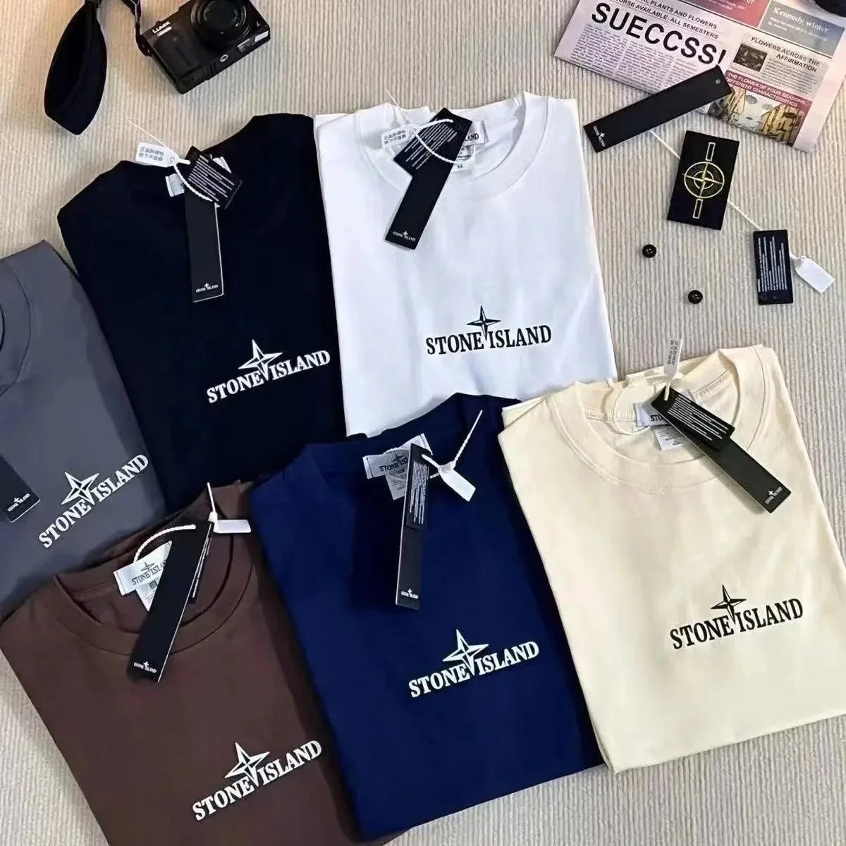 Stone Island White Short Sleeve T-Shirt