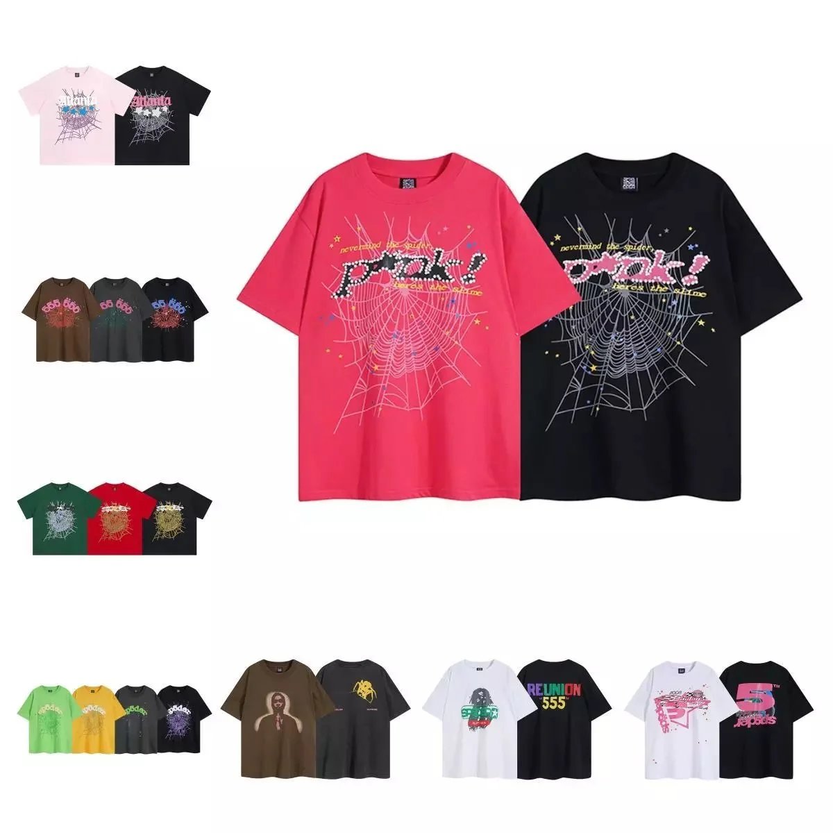 Pink! Spider Web Graphic T-Shirt