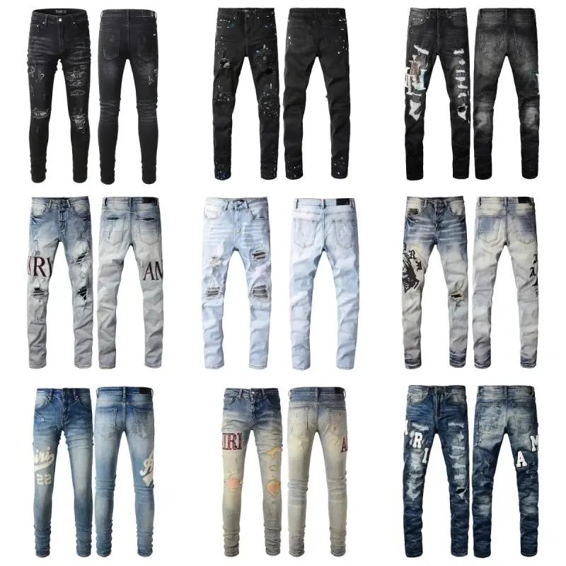 Amiri Black Distressed Skinny Jeans