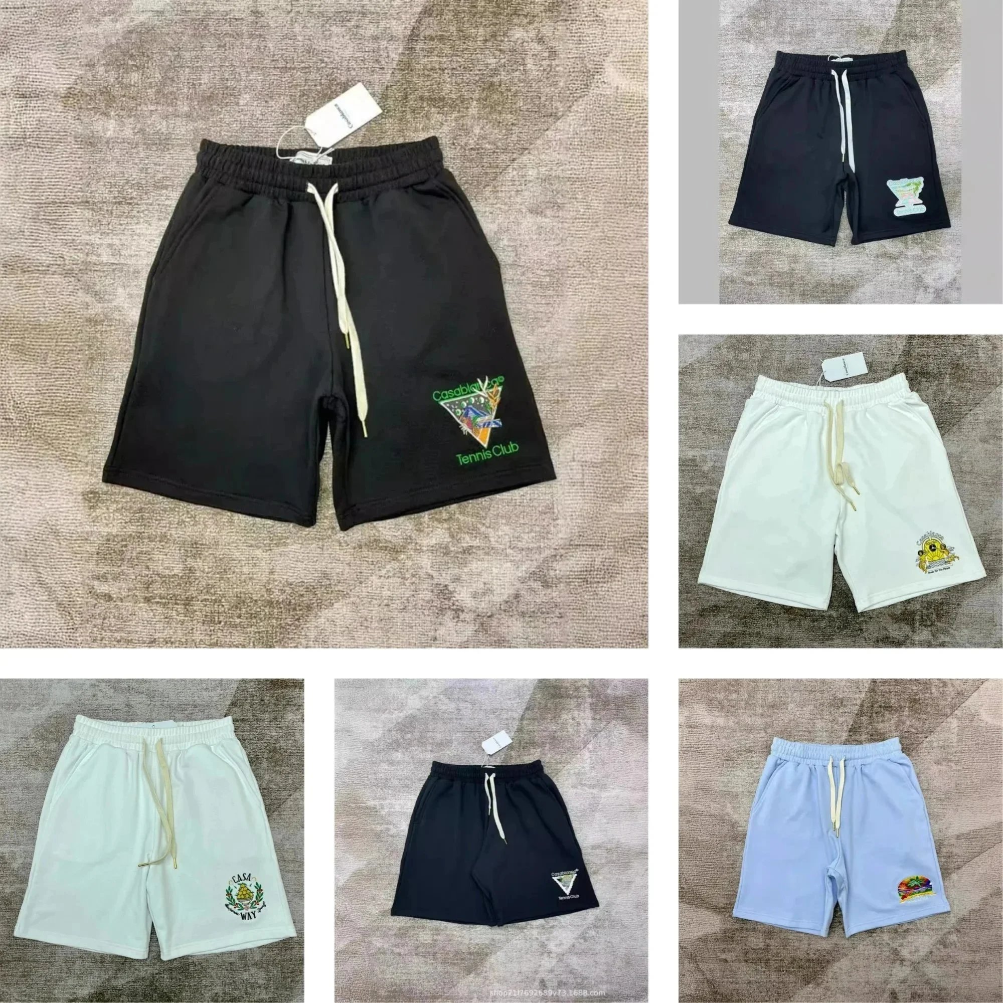 Casablanca Black Tennis Club Shorts