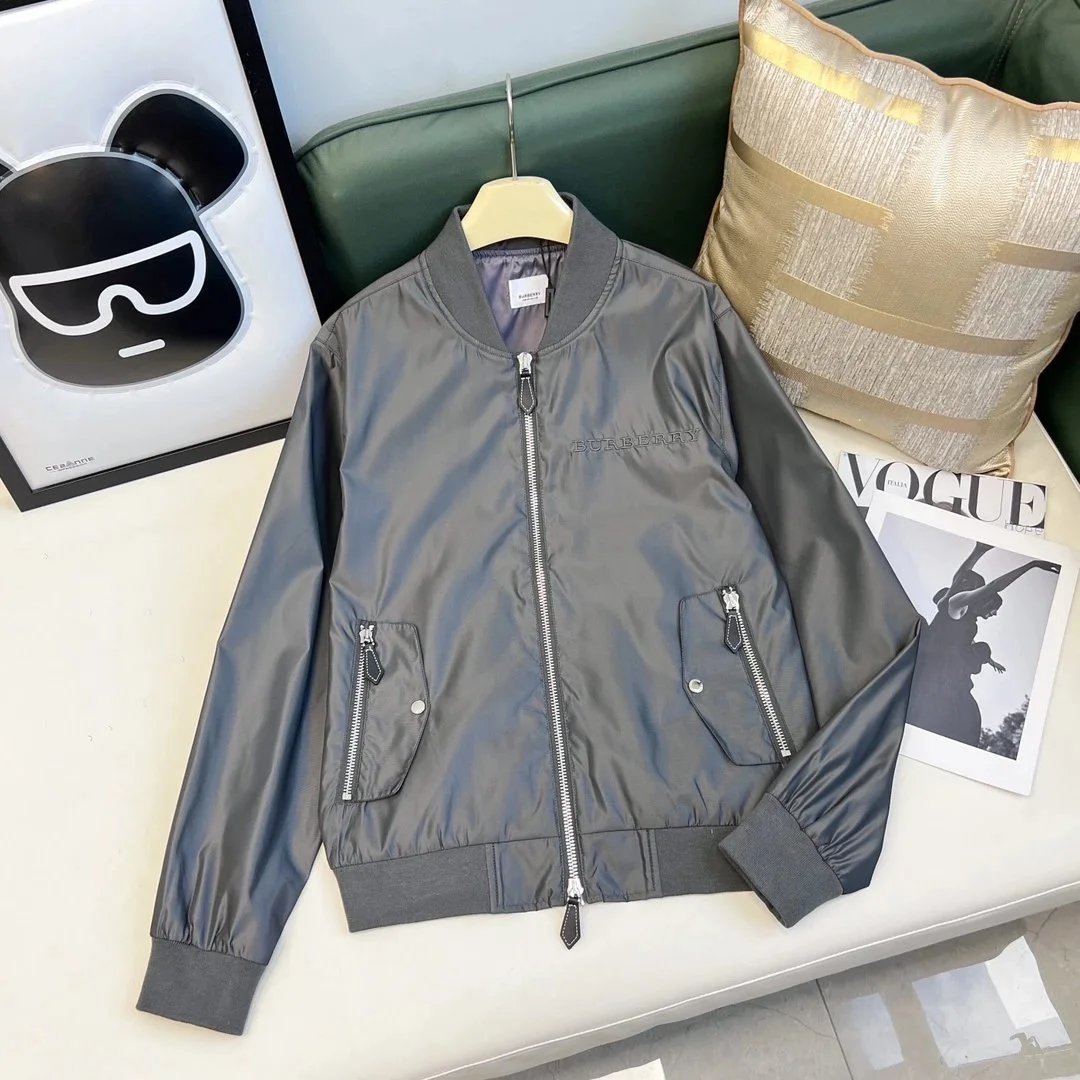 Burberry Grey Bomber Jacket