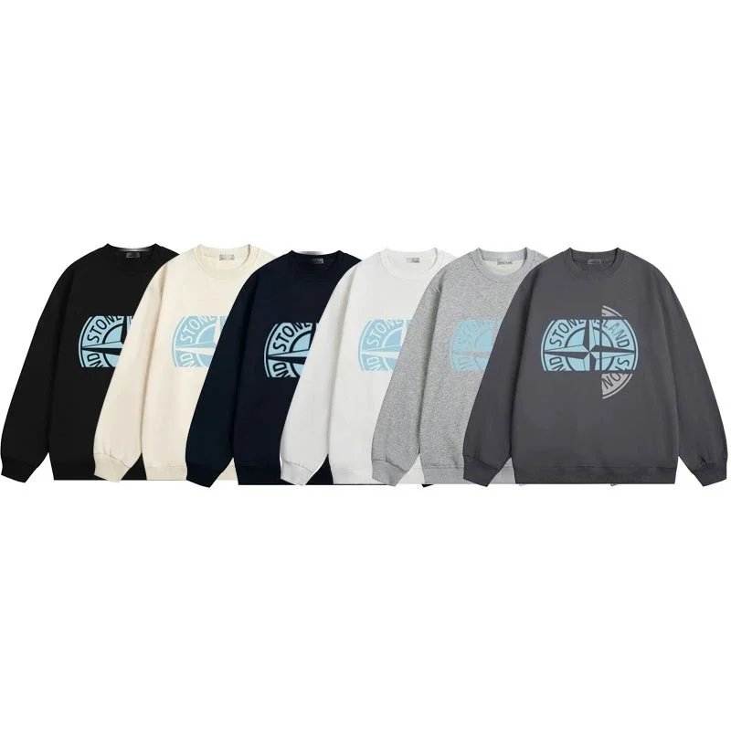 Stone Island Blue Logo Crewneck Sweater