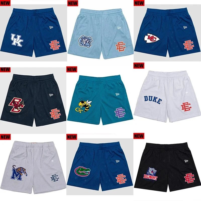 New Era College Basketball Mesh Shorts in Various Colors and Teams