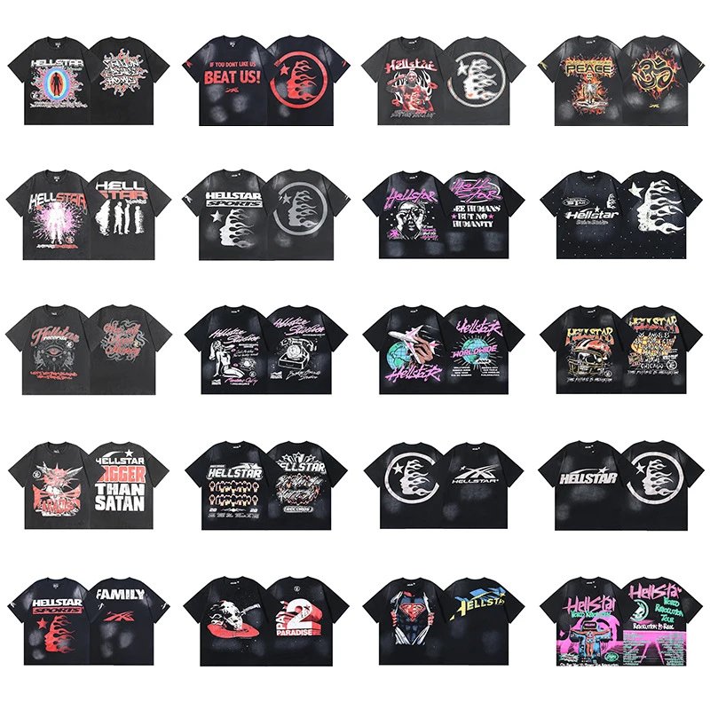Hellstar Black Graphic T-Shirt