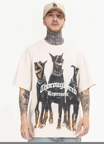 Thoroughbred Beige Graphic T-Shirt