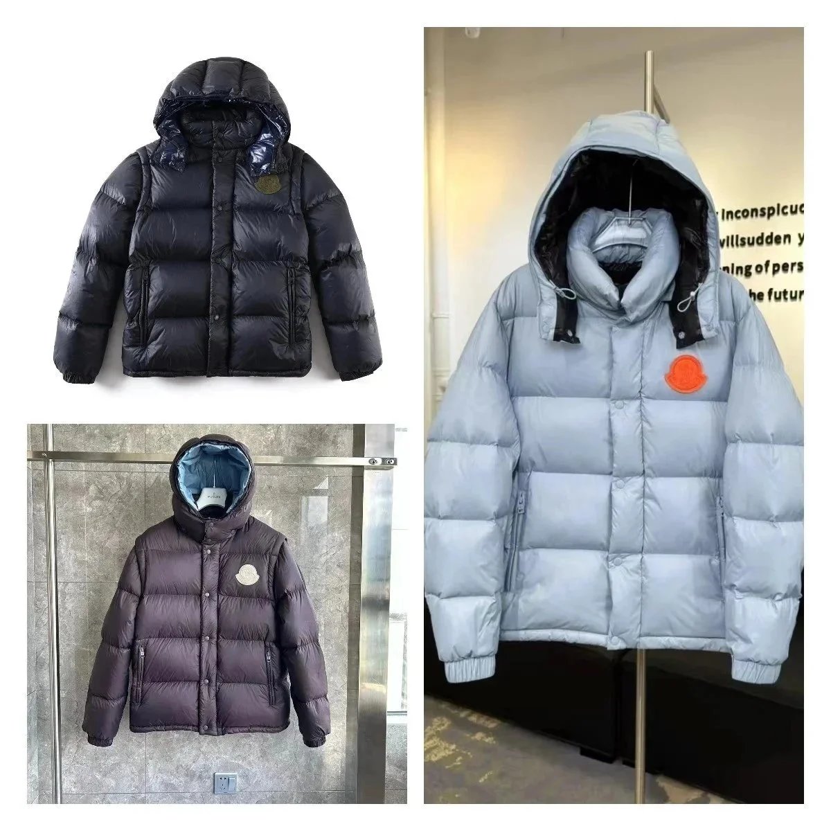 Moncler Black Hooded Puffer Jacket