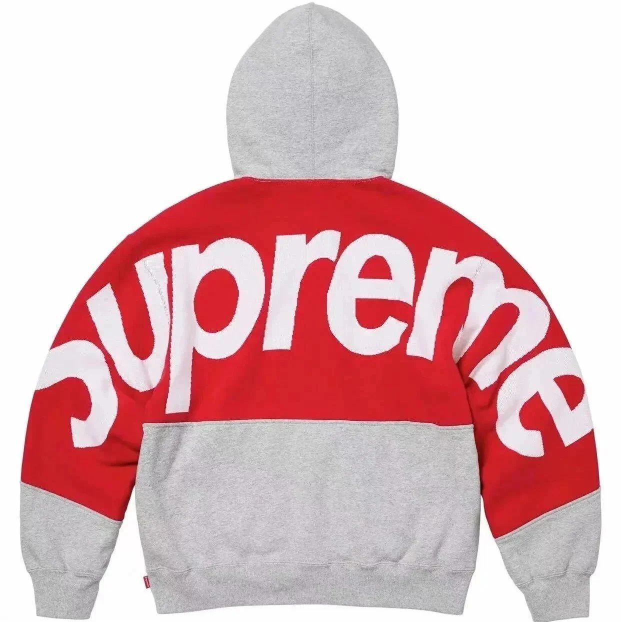 Supreme Red and Grey Hoodie