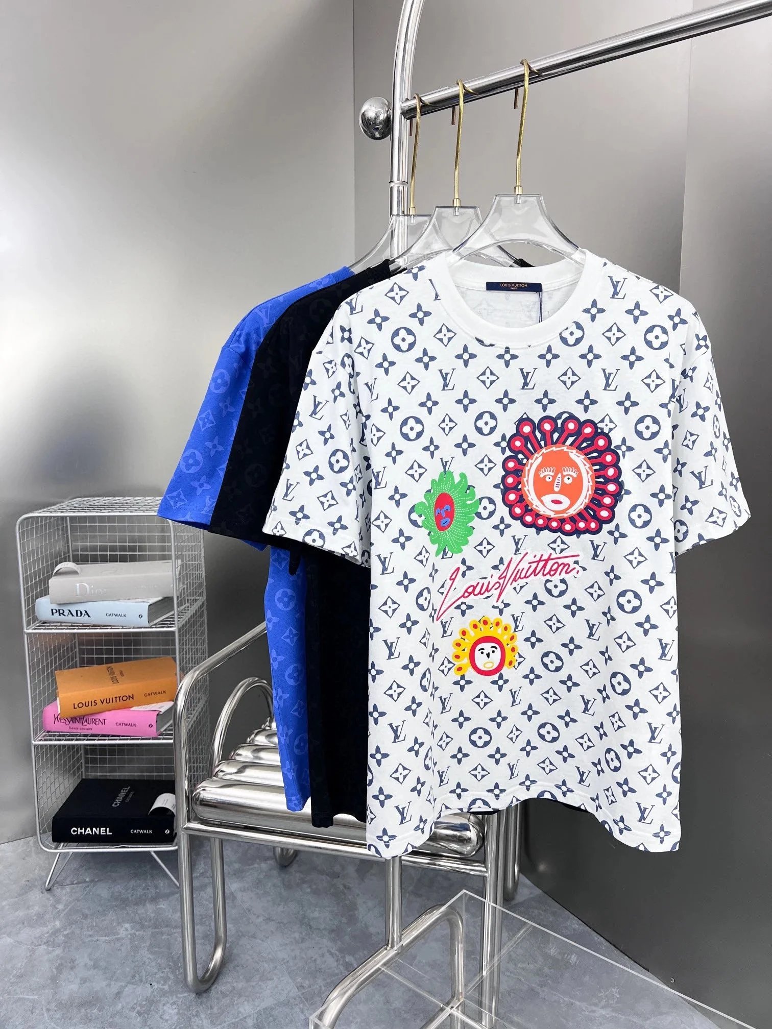 Louis Vuitton White Monogram Print T-Shirt