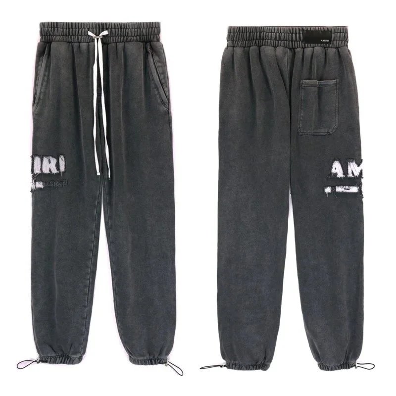 Amiri Black Distressed Sweatpants