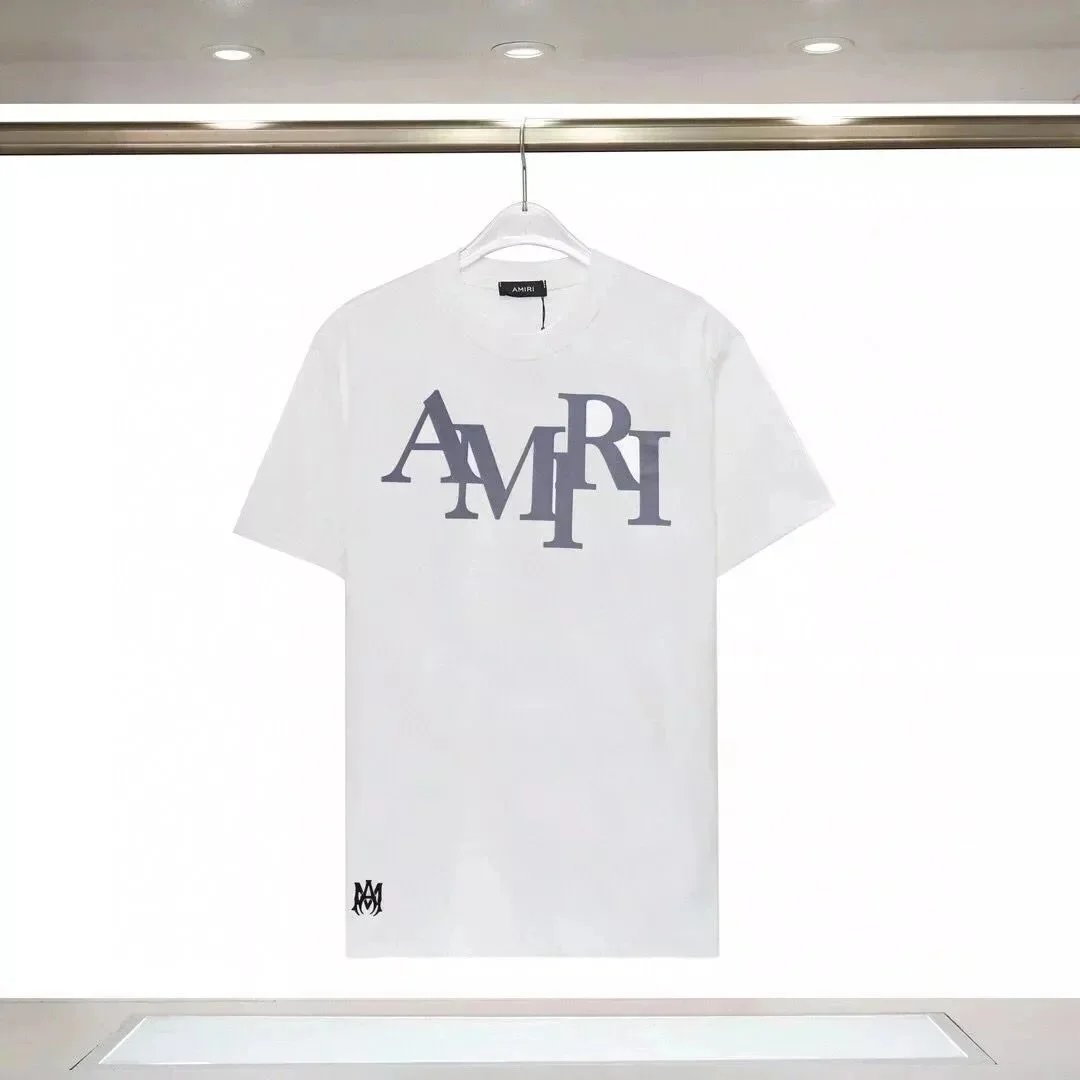 Amiri White Logo T-S