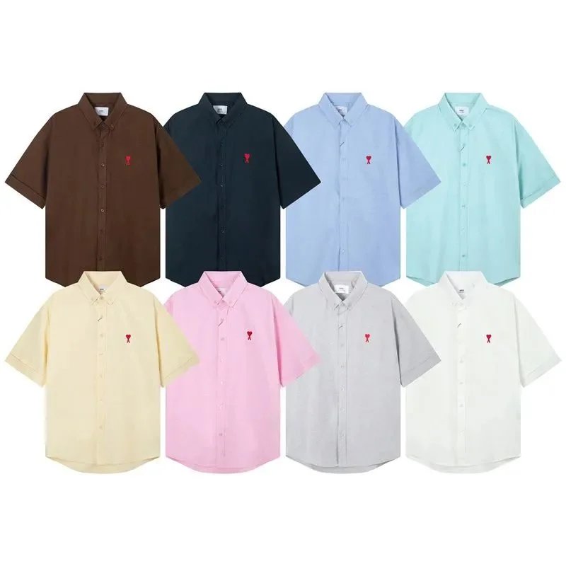 AMIRI Red Logo Short Sleeve Shirts