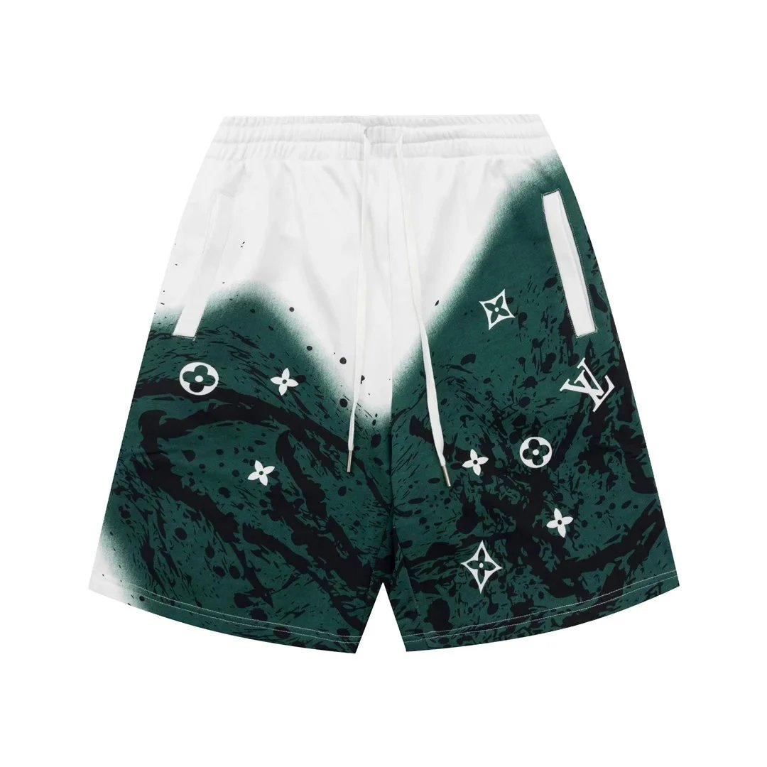 Louis Vuitton Green Tie-Dye Shorts