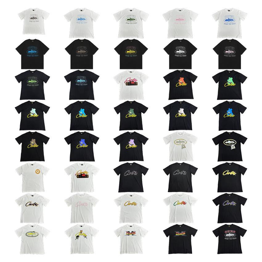 Cortez Black and White Graphic T-Shirt Collection