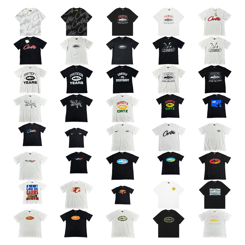 Cortez Black and White Graphic T-Shirt Collection