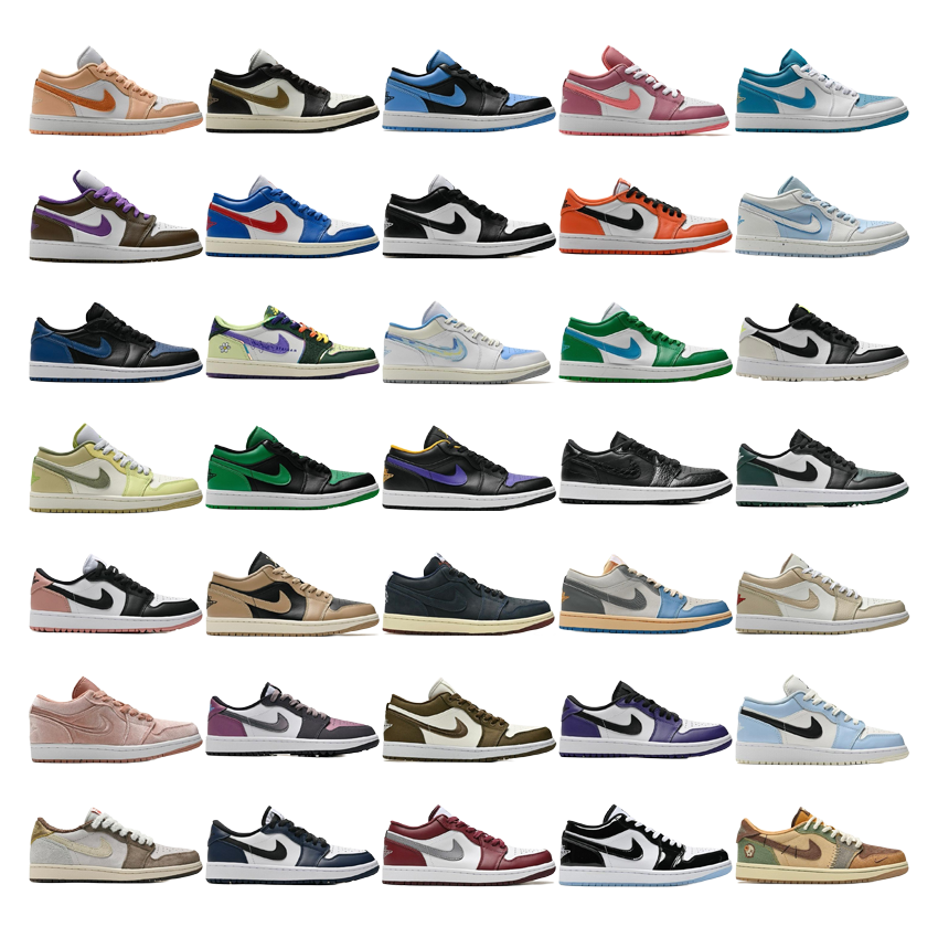 Nike Air Jordan 1 Low Sneakers in Various Colors