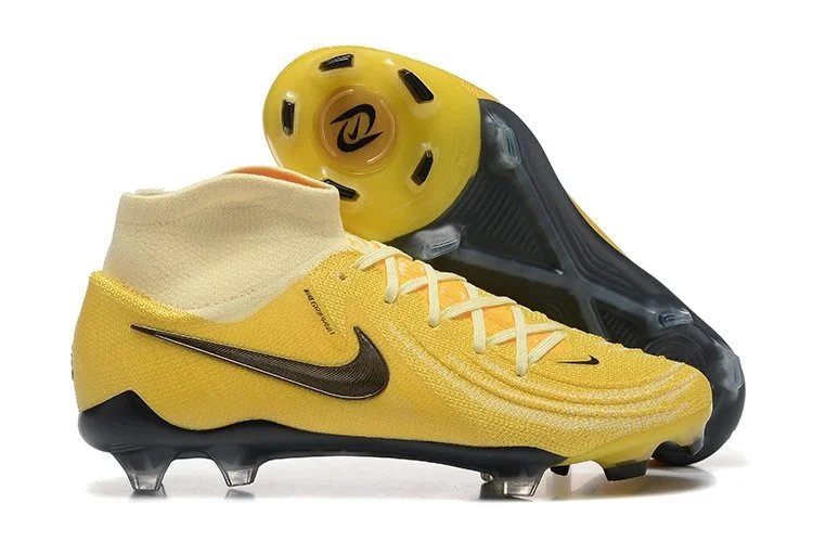 Nike Yellow High-Top Soccer Cleats