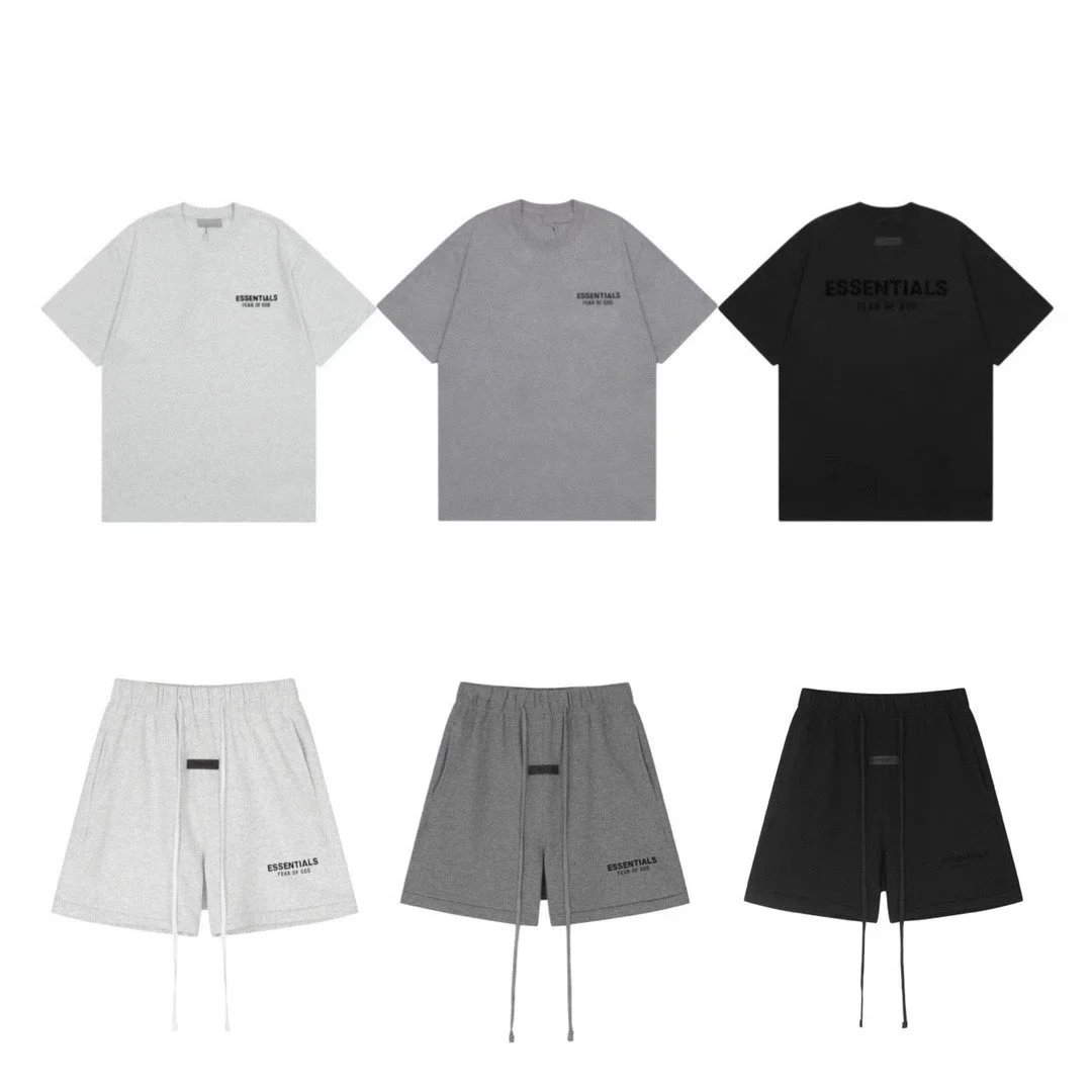Fear of God Essentials Grey T-Shirt and Shorts Set