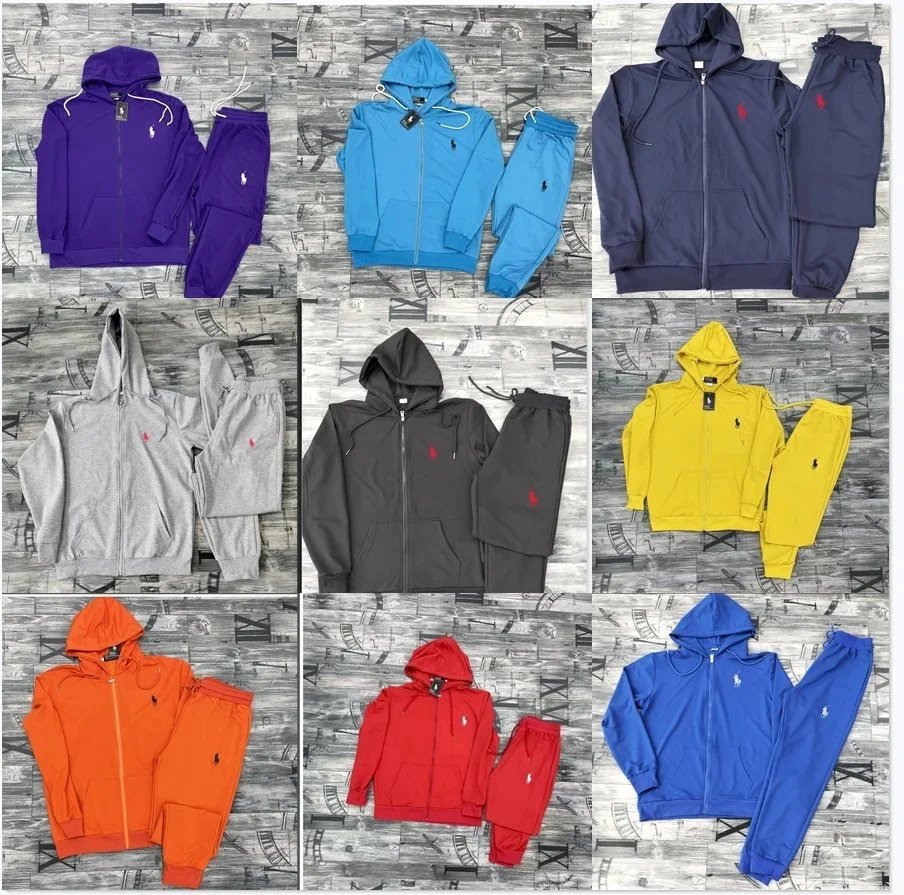 Ralph Lauren Colorful Hoodie and Pants Tracksuit Set