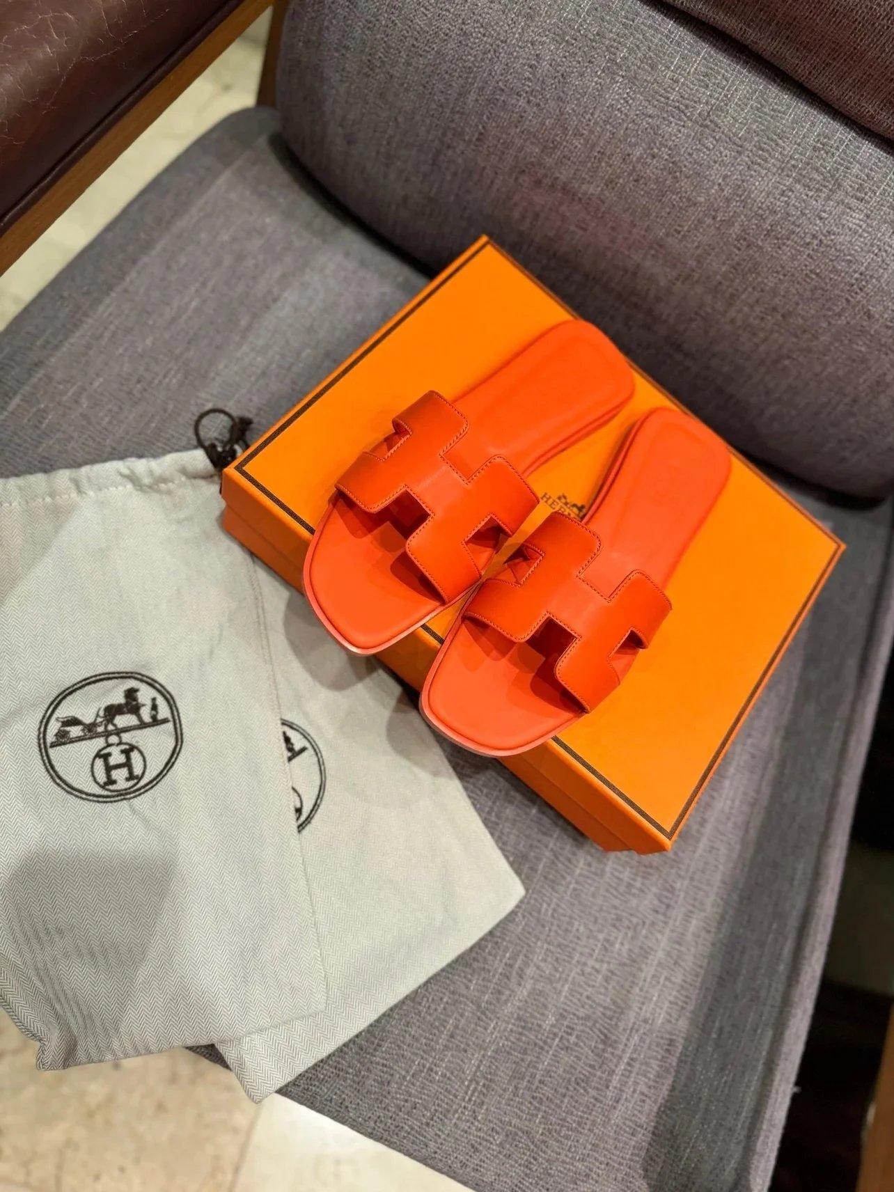 Hermès Orange Leathe