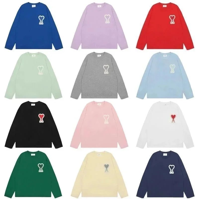 Ami Paris Heart Long Sleeve T-Shirt