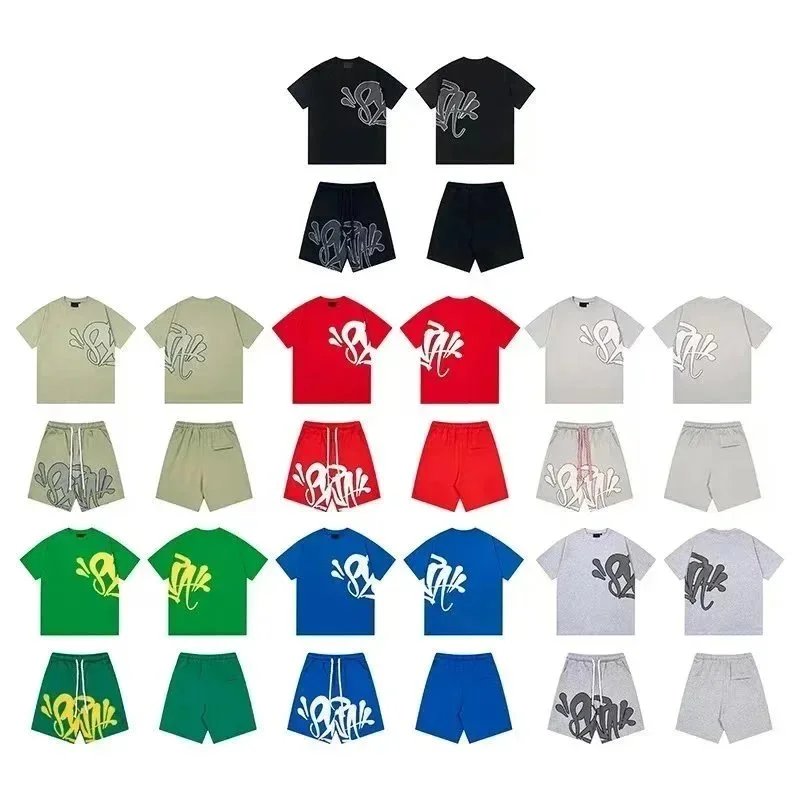 Pink Brand Graphic T-Shirt and Shorts Set