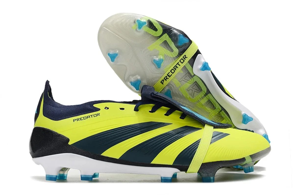Adidas Predator Yellow and Navy Football Cleats