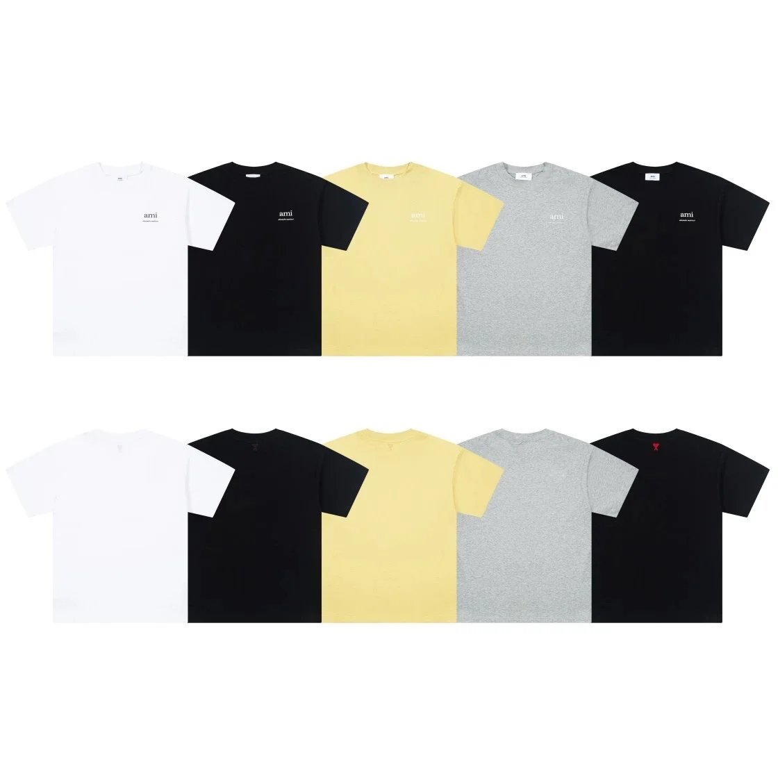 Ami Paris White Short Sleeve T-Shirt