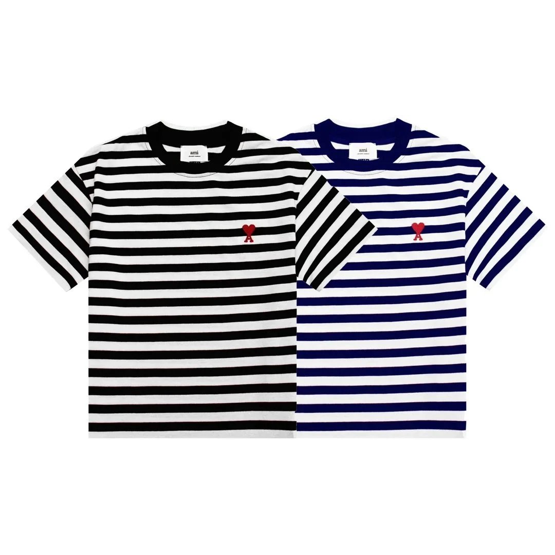 Ami Striped Short Sleeve T-Shirt