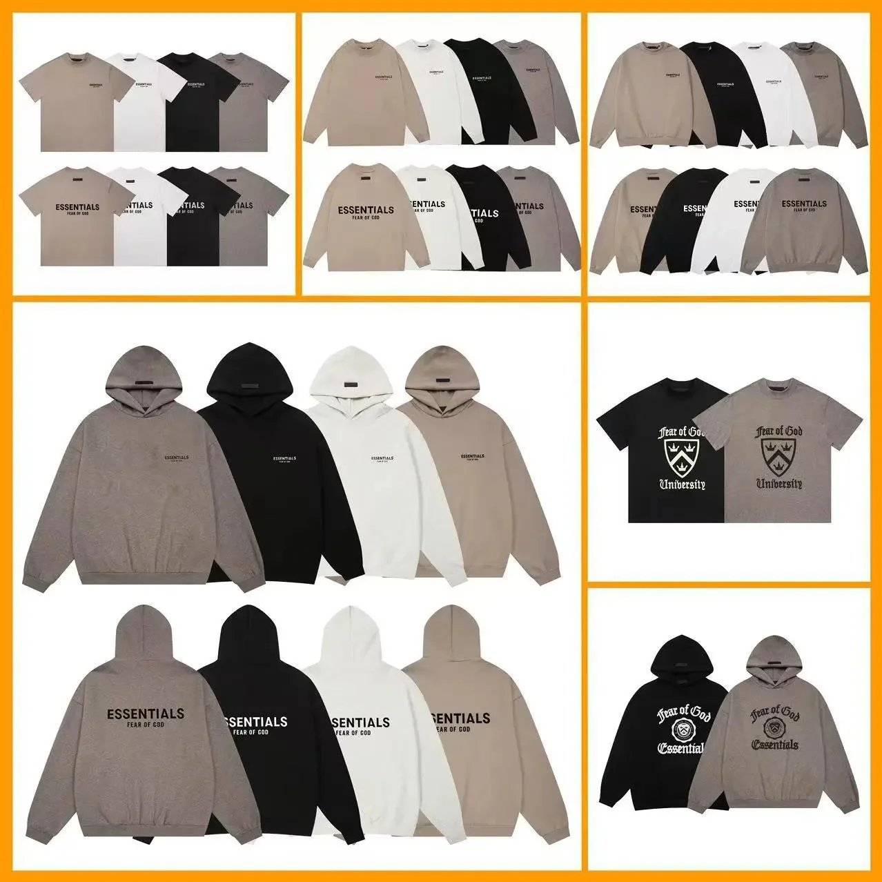 Fear of God Essentials Hoodie and T-Shirt Collection