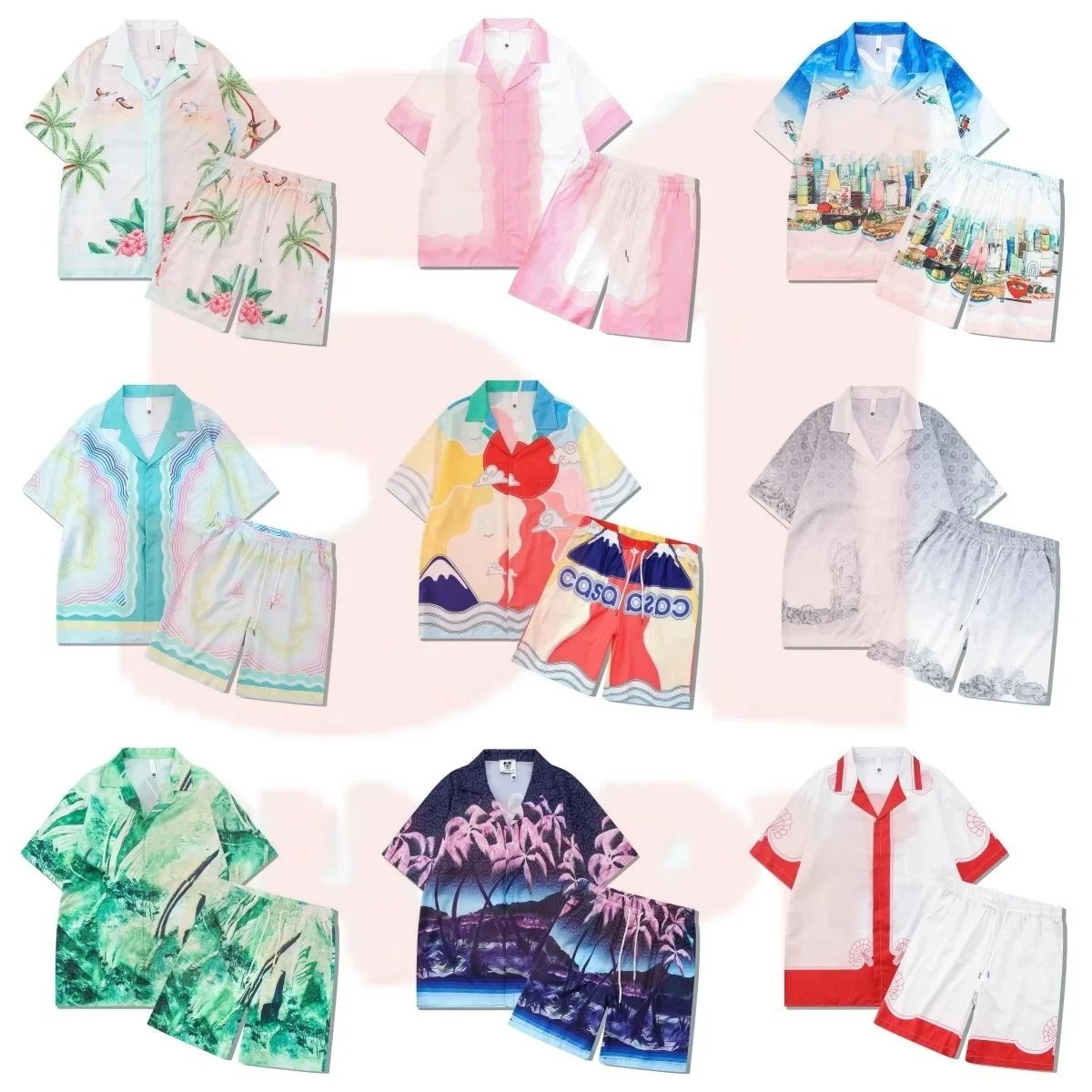 Colorful Short Sleeve Pajama Sets