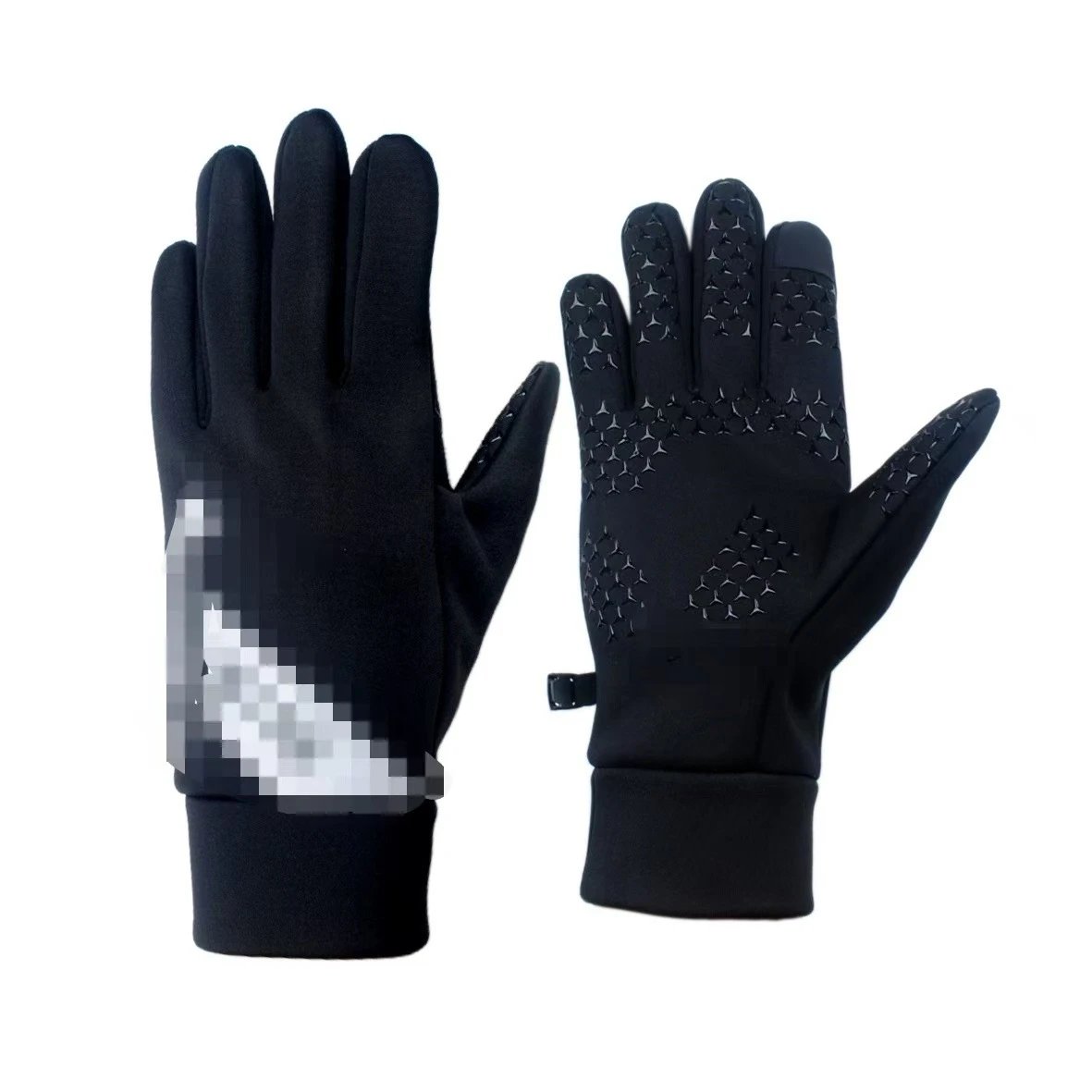 Black Touchscreen Gloves with Grip Design
