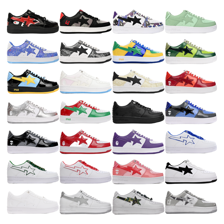 A BATHING APE Star Patch Low Top Sneakers