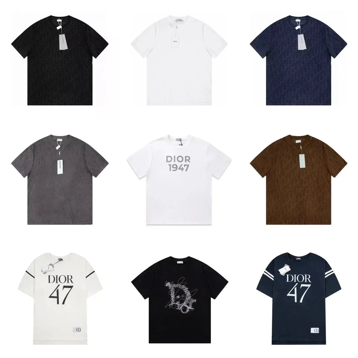 Dior 1947 Black Short Sleeve T-Shirt