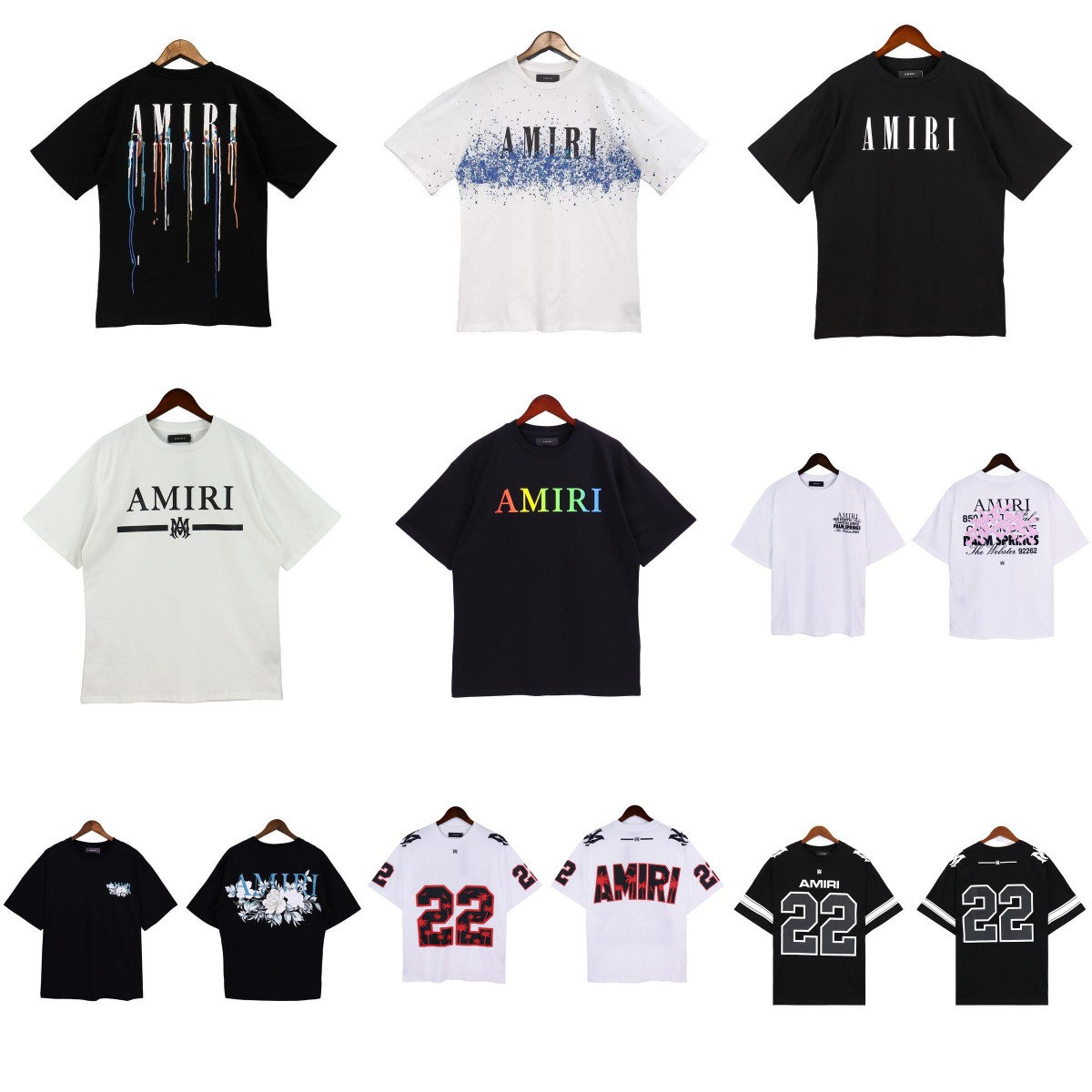 Amiri Black and White Graphic T-Shirt Collection