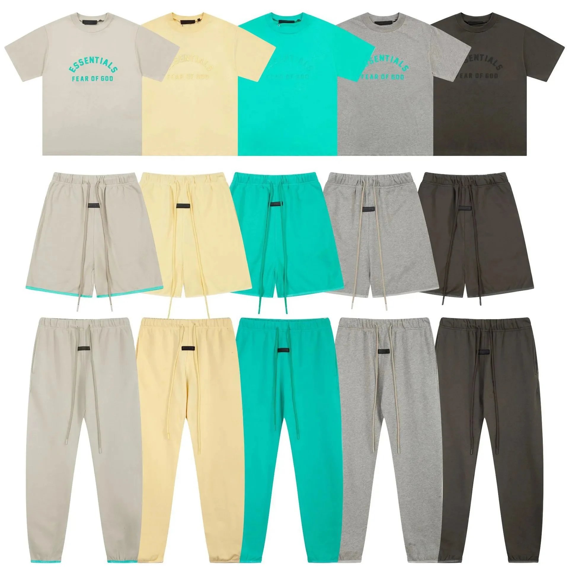 Fear of God Essentials T-Shirt and Shorts/Pants Set in Various Colors