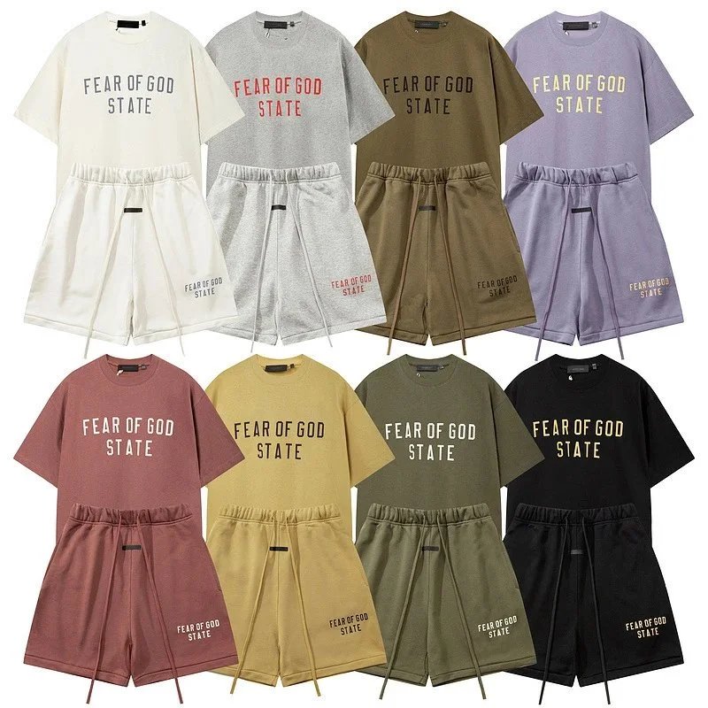 Fear of God State T-Shirt and Shorts Set in Various Colors